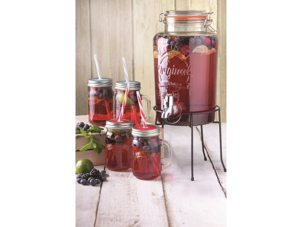 Stativ til Glasbeholder Kilner Passer til 123845 og 46 stål Sort,stk