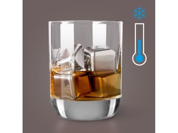 Vacu Vin Rustfritt stål - Whisky, Boks, 4 stykker