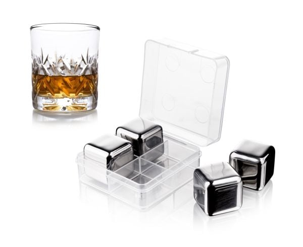 Vacu Vin Rustfritt stål - Whisky, Boks, 4 stykker