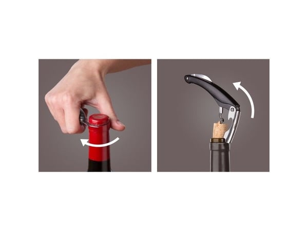 Vacu Vin 8714793685048, Sommelier-kniv, Sort, Plast, Rustfritt stål