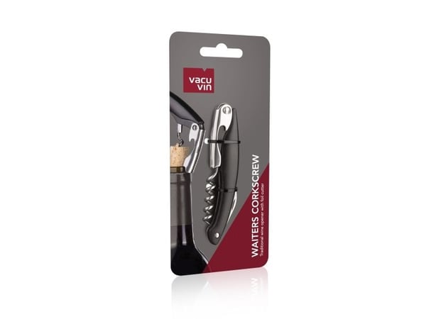 Vacu Vin 8714793685048, Sommelier-kniv, Sort, Plast, Rustfritt stål