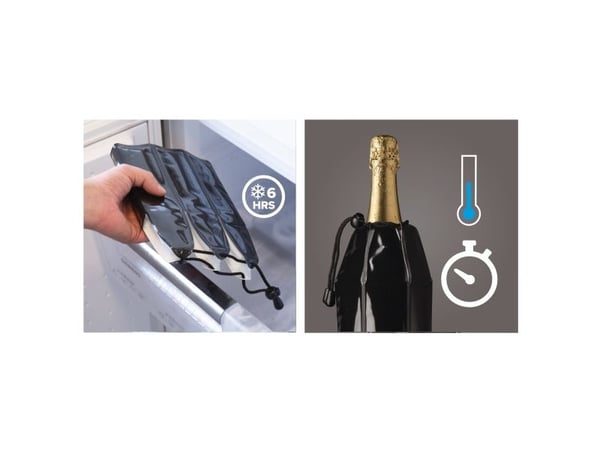 Vacu Vin 7238855, Lasipullo, Viini, musta, samppanja, 5 min.