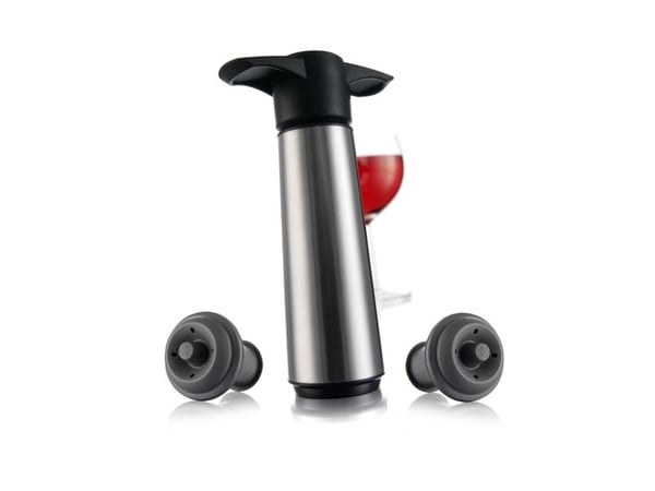 Vacu Vin Wine Saver, Svart, Rostfritt stål, Plast, Rostfritt stål, Svart, Svart, Plast, 70 mm