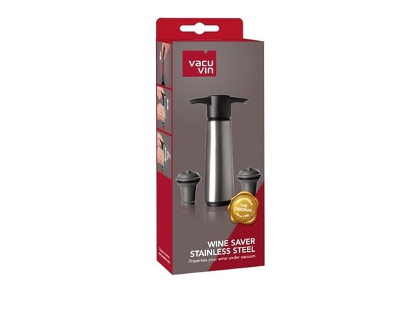 Vacu Vin Wine Saver, Svart, Rostfritt stål, Plast, Rostfritt stål, Svart, Svart, Plast, 70 mm