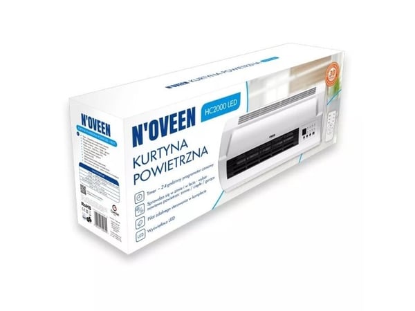 Noveen HC2000 LED, Hvit, Horisontal, Knapper, LED, 2000 W, 220 - 240 V