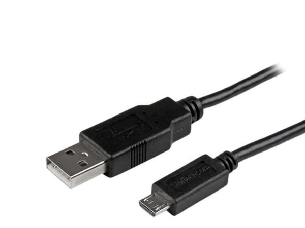 StarTech 15cm 6in Mobile Charge Sync USB to Slim Micro USB Cable for Phones & Tablets A to Micro B - M/M - Thin Micro USB Charge Cable (USBAUB15CMB...