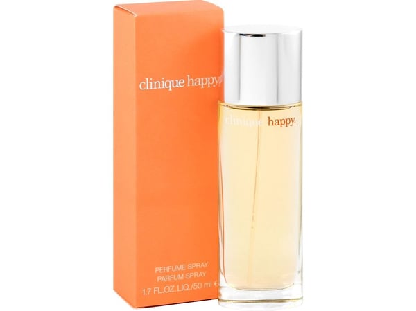 Clinique Happy, Naisten, 50 ml, Ei uudelleentäytettävä pullo, Pullo, Alcohol denat., fragrance (parfum), water\aqua\eau, hydroxycitronellal, limone...