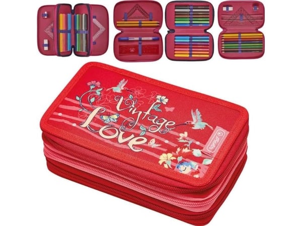 Herlitz TriCase - Penal - 31 pieces - polyester - Vintage Love