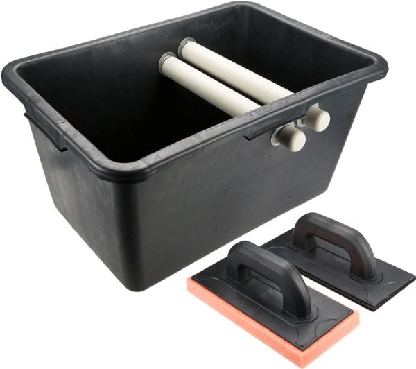 Topex flisleggesett, 40 l, gummibakke, myk svamp