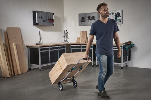 wolfcraft GmbH TS 600, Håndtruck, Aluminium, Sort, 70 kg, 2 hjul, Plast, Europa