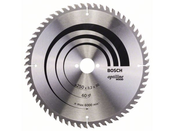 Bosch RUNDSAVKLINGE OPTILINE 250X3,2X30MM 60T 60T