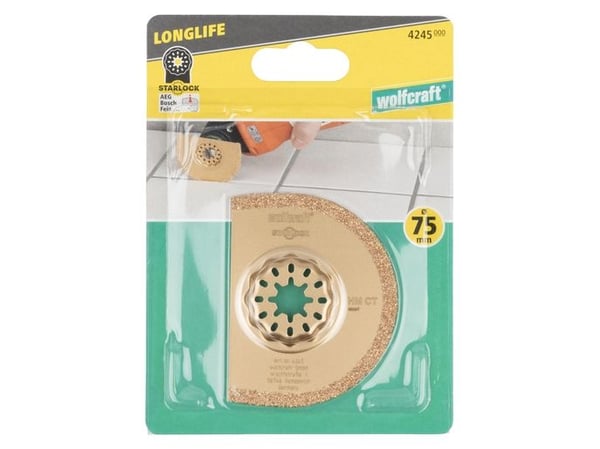 wolfcraft GmbH 4245000, porebetong, Sement, Mørtel, Tungsten Carbide (TC), 7,5 cm, 2 cm, 1 stykker