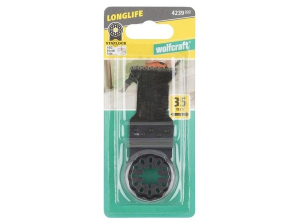 wolfcraft GmbH 4239000, Sponplate, Laminat, Parkett, Plast, Tre, Bimetall, 3,5 cm, 1,75 mm, 4,2 cm, 1 stykker