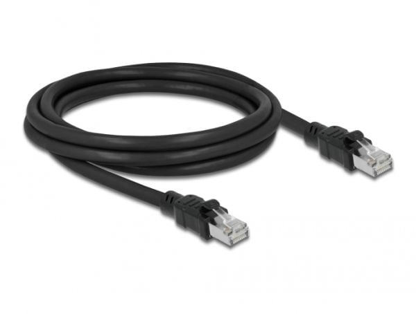 Delock - Koblingskabel - RJ-45 (hann) til RJ-45 (hann) - 2 m - 7.7 mm - foliebelagt uskjermet tvinnet kabelpar (F/UTP) - CAT 6a - halogenfri, forms...