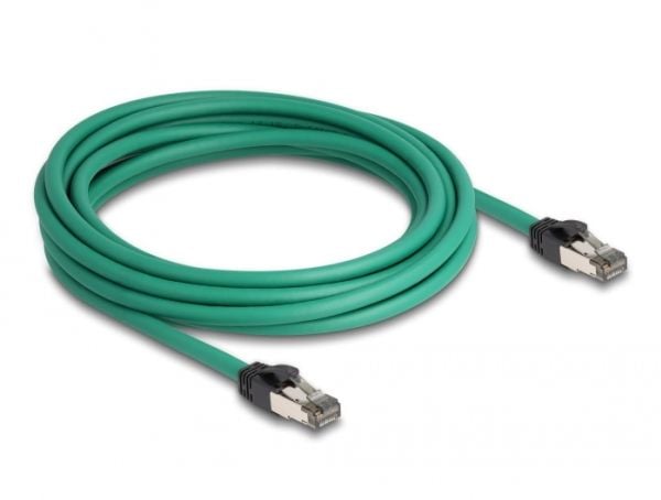 Delock PROFINET - Koblingskabel - RJ-45 (hann) til RJ-45 (hann) - 5 m - 7 mm - SF/UTP - CAT 5e - formstøpt, uten hindringer - grønn