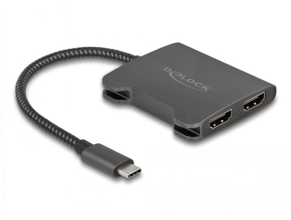 Delock - Video/lyd-splitter - 2 x HDMI - stasjonær