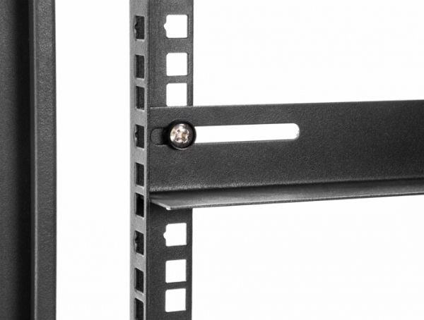 Delock - Rack-brakett - 450x40 mm - side - svart - 19" (en pakke 2)
