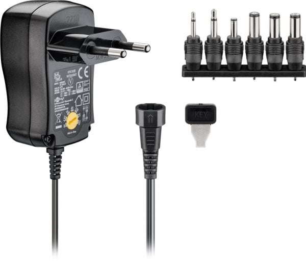 Goobay 67950, Universell, Innendørs, 100-240 V, 12 V, 0,6 A, Sort