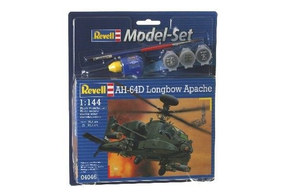 Revell AH-64D Longbow Apache, Rotorcraftmodell, Monteringssett, 1:144, Boeing AH-64 Apache, Plast, Gulf War