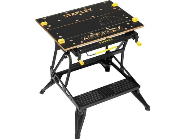 Stanley STST83800-1, Arbeidsbenk for trebearbeiding, Bamboo, Stål, Sort, Gult, 250 kg, 625 mm, 620 - 800 mm