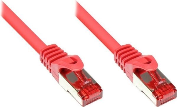 RNS® patchkabel med låsebeskyttelse, Cat. 6, S/FTP, PiMF, PVC, 250 MHz, rød, 25 m, Good Connections (8060-250R)