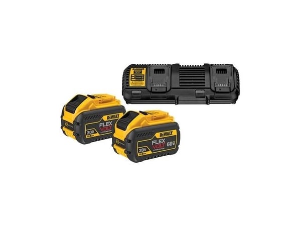 DeWALT DCB132X2, Akku- ja laturisetti, 9 ah, DeWalt, Musta, Keltainen, 10.8 - 54 V, 4 A