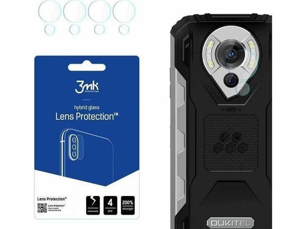 3MK Lens Protect beskyttelsesfilm for Oukitel WP16 kameralinse 4 stk