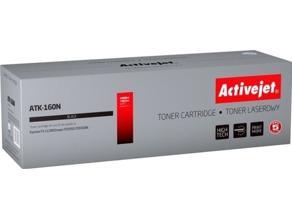Activejet tonerpatron ATK-160N (erstatning Kyocera TK-160; Supreme; 2500 sider; sort)