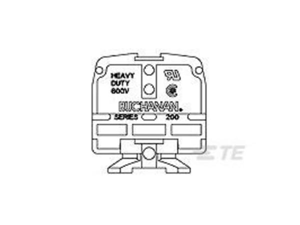 Stiftlist/glaslist TE AMP Custom Terminal Blocks 2-1437390-5 TE Connectivity, innehåll: 1 st
