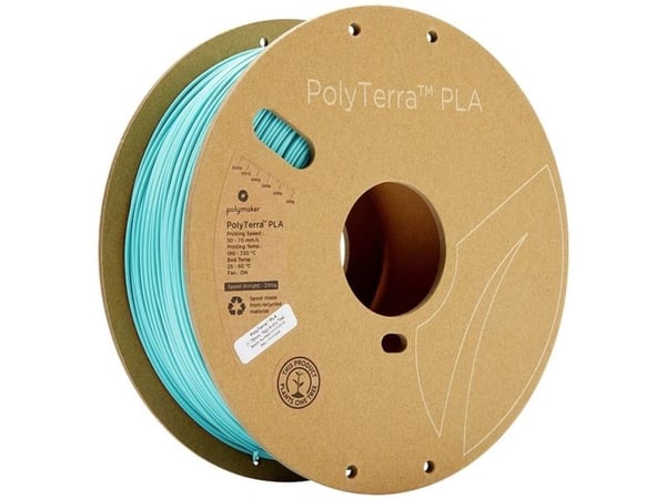 Polymaker 70844 PolyTerra PLA Filament PLA-plast #####geringererer Kunststoffgehalt, vandopløselig 1.75 mm 1000 g Lyseblå 1 stk