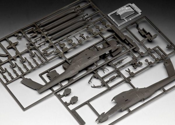 Revell AH-64A Apache, Rotorcraftmodell, Monteringssett, 1:100, AH-64A Apache, Plast, Avansert