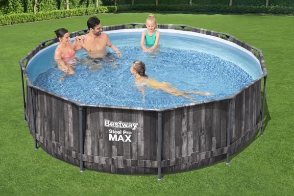 Bestway 5614X, 9150 l, Innrammet basseng, Voksen og barn, Stige, Tre, 34,5 kg