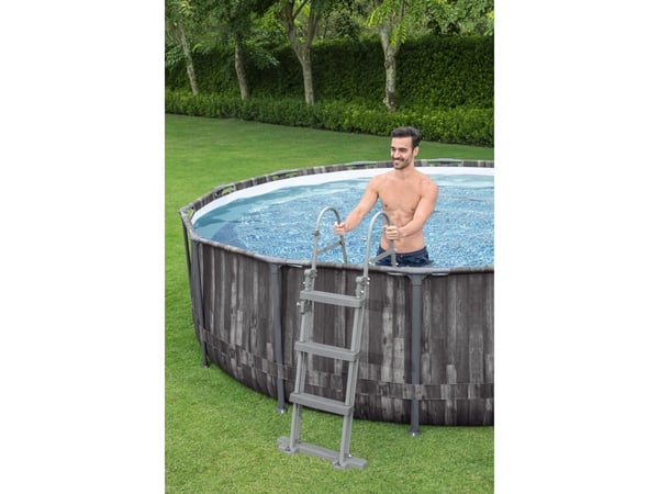 Bestway 5614X, 9150 l, Innrammet basseng, Voksen og barn, Stige, Tre, 34,5 kg