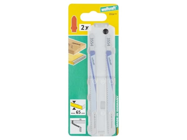 wolfcraft GmbH 4006885355408, Stikksagblad, Tre, Bimetall, Rustfritt stål, 10,5 cm, 2 stykker