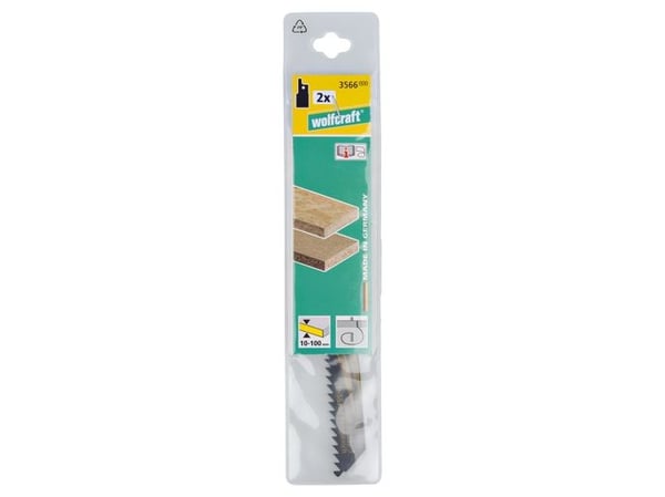 wolfcraft GmbH 3566000, Sabelsagblad, Sponplate, Plast, Kryssfiner, Chromium-Vanadium Steel (Cr-V), 13 cm, 4,2 mm, 10 cm