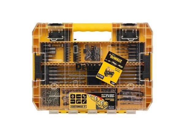 DeWALT DT70763-QZ - Ruuvimeisseli- ja poranteräsarja - puuhun, metalliin, muuraukseen - lapaterä, vasaraterä - 85 kpl - torx, phillips - 8 mm, 10 m...