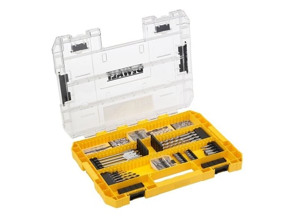 DeWALT DT70763-QZ - Ruuvimeisseli- ja poranteräsarja - puuhun, metalliin, muuraukseen - lapaterä, vasaraterä - 85 kpl - torx, phillips - 8 mm, 10 m...