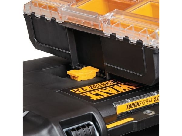 DeWALT ToughSystem 2.0, Svart, Transparent, Gul, 6 fickor, 370 mm, 260 mm, 130 mm, 10 kg