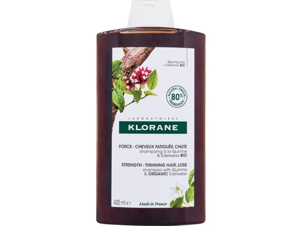 Klorane Klorane, sjampo med kinin og økologisk edelweiss, 400 ml - Lang holdbarhet!