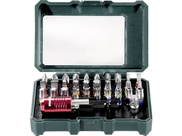 Metabo - Spissett for skrutrekker - 32 deler - torx, phillips, pozidriv, hex, slot, inngrepssikret torx - lengde: 25 mm - for Metabo BS 14.4 MOBILE...