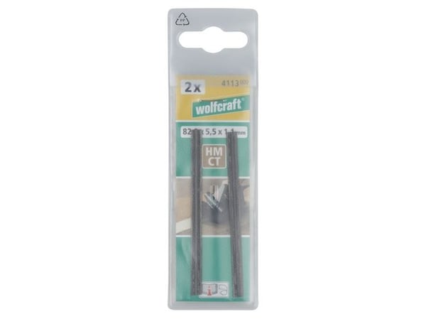 wolfcraft GmbH 4113000, 82 mm, 5,5 mm, 1,1 mm, Wolframkarbid, Tre, 2 stykker
