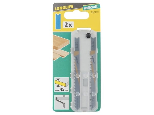 wolfcraft GmbH 2372000, Stikksagblad, Akryl glass, Sponplate, MDF, Mykt tre, High Carbon Steel (HCS), 8,1 cm, 4 mm, 4,5 cm