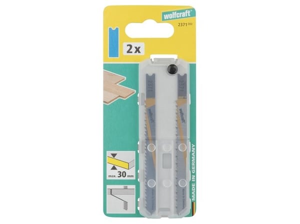 wolfcraft GmbH 2371000, Stikksagblad, Sponplate, Laminat, MDF, Plast, Kryssfiner, Mykt tre, High Carbon Steel (HCS), 7,5 cm, 2,5 mm, 3 cm