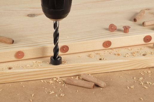 wolfcraft GmbH 2730000, Twist Betongbor, Høyrehåndsrotasjon, Sponplate, Fibre board, Kryssfiner, Tre, Chromium-Vanadium Steel (Cr-V), Plastpose med...