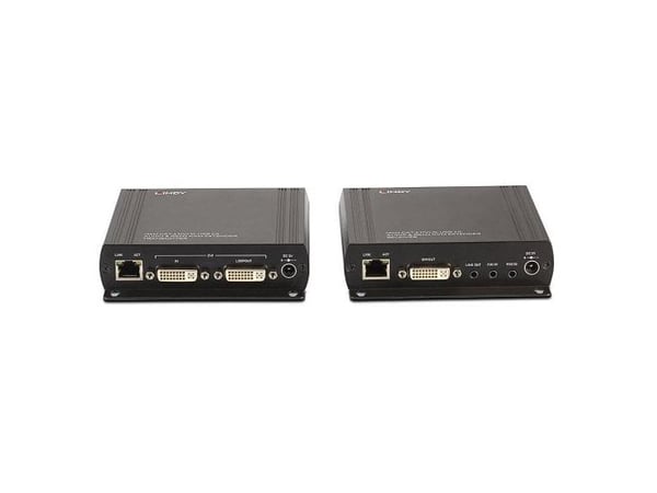 Lindy 39245, Sender og Mottaker, Koblet med ledninger (ikke trådløs), 140 m, Cat6, 60 Hz, Svart