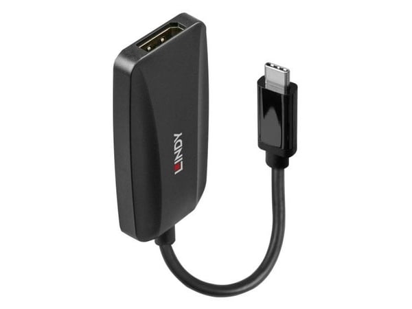 Lindy 43337, 0.13 m, USB Type-C, DisplayPort, uros, naaras, suora, suora