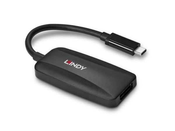 Lindy 43337, 0.13 m, USB Type-C, DisplayPort, uros, naaras, suora, suora