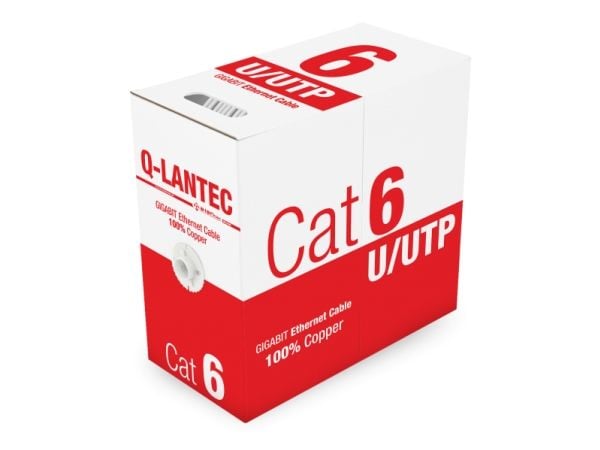 ALANTEC Q-LANTEC - Bulkkabel - 305 m - UTP - CAT 6 - solid - ljusgrå