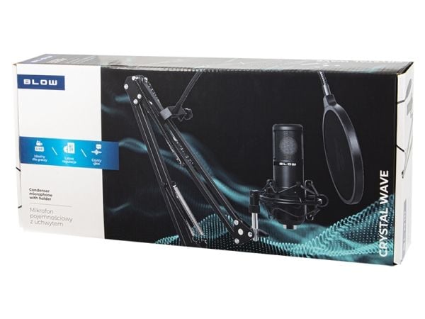 BLOW 33-052#, Studiomikrofoni, -34 dB, 20 - 20000 Hz, 1000 O, 130 dB, Rotaatio