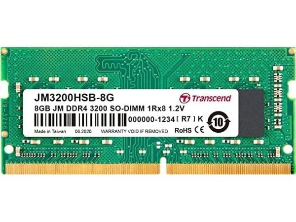 Transcend JetRAM - DDR4 - modul - 8 GB - SO DIMM 260-pin - 3200 MHz / PC4-25600 - CL22 - 1.2 V - ikke-bufret - ikke-ECC